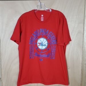 Adidas Red Philadelphia 76ers Tee